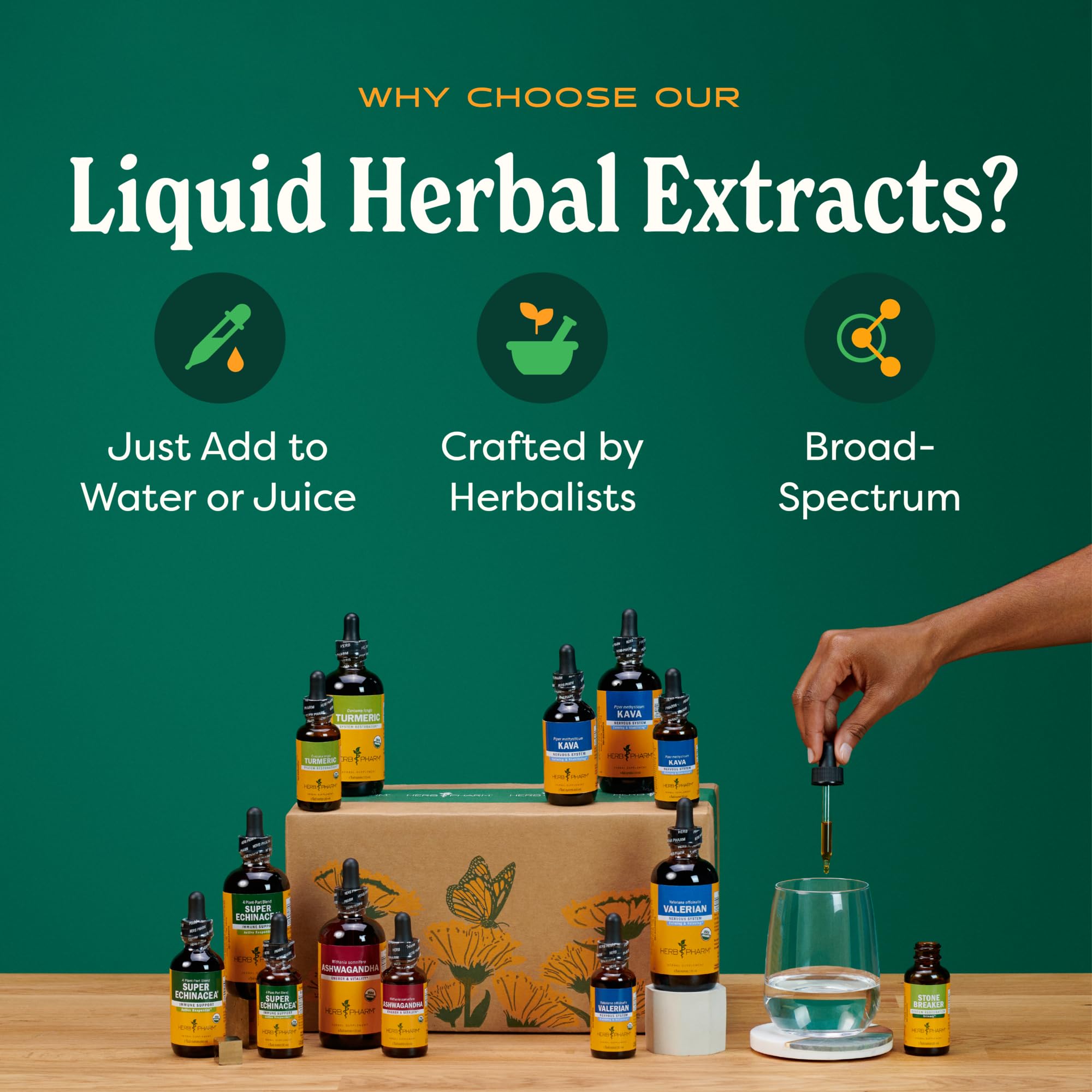 Organic Ashwagandha liquid extract packaging by Herb Pharm