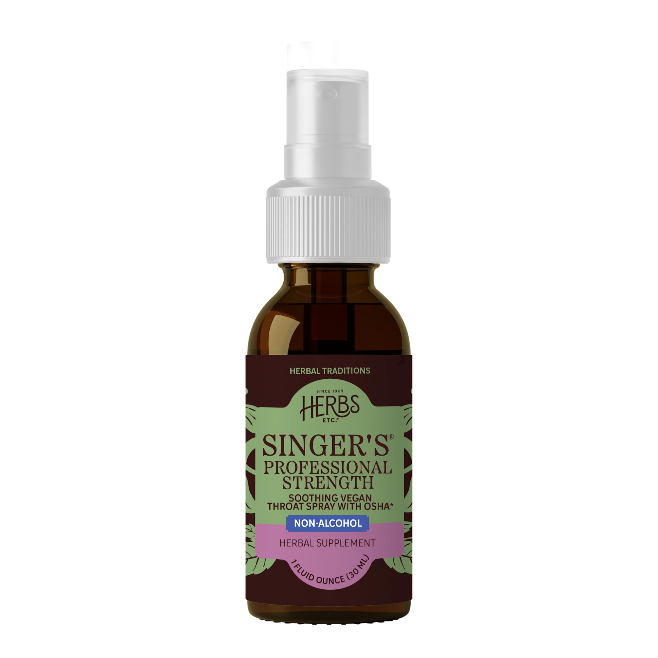 Herbs Etc Singer's Saving Grace Professional Strength Spray 1 fl oz bottle