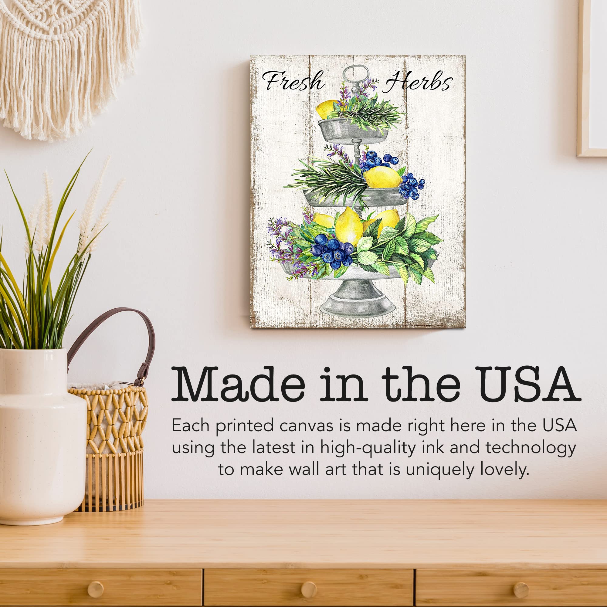 Herb themed artwork for living room office Twisted R Designs