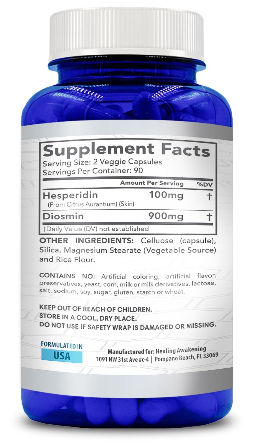 Hesperidin Plus 1000mg per serving capsule bottle USA made