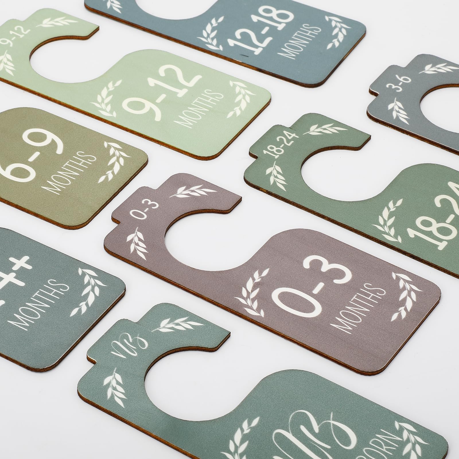 Wooden baby closet dividers for newborn to 24 months image