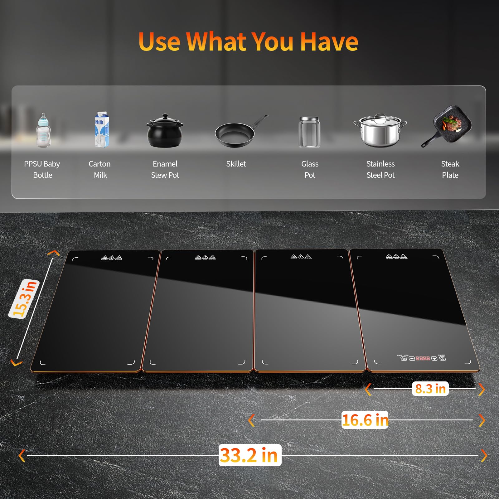 Compatibility with glass ceramic and stainless steel cookware