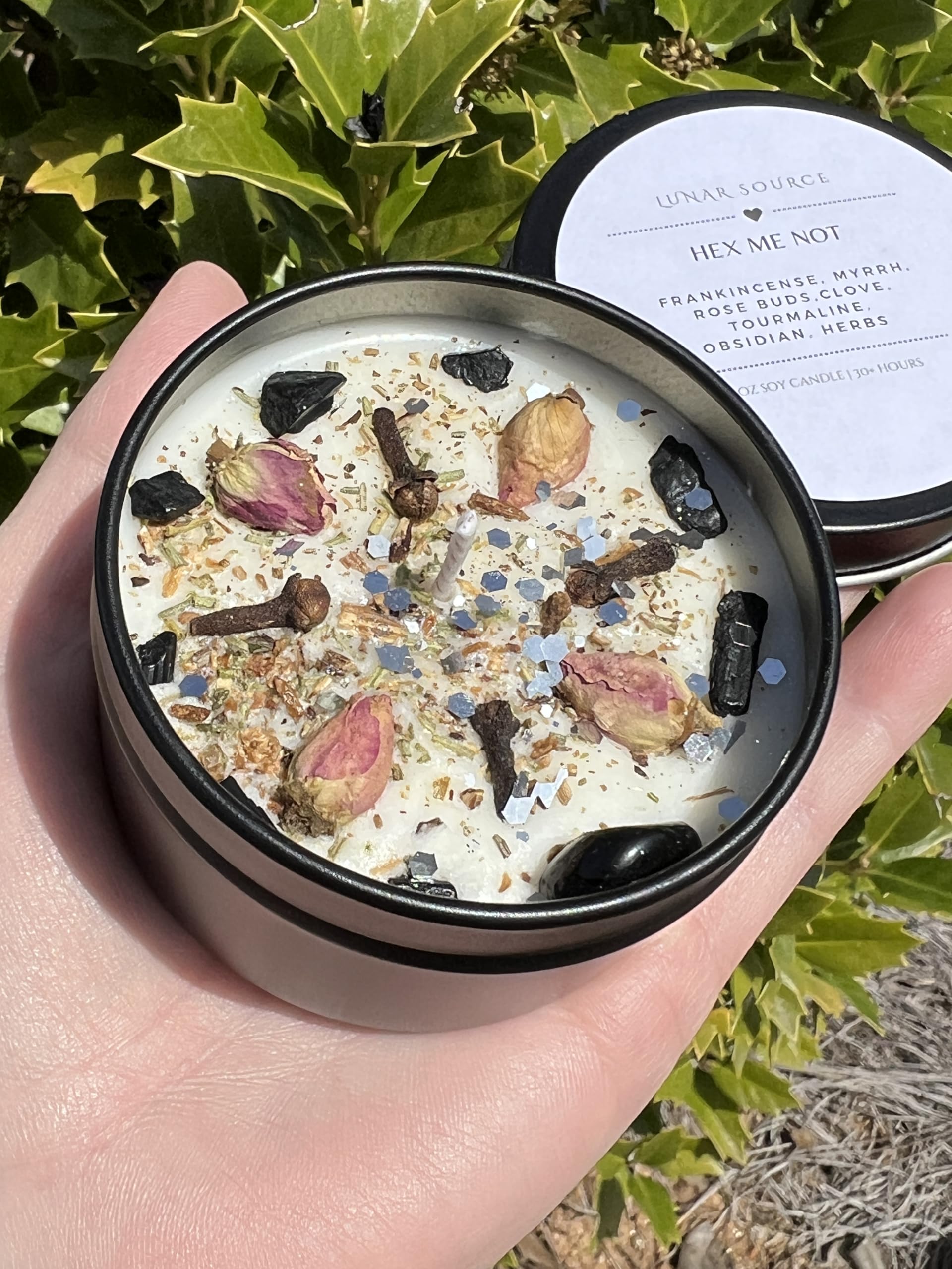 8 oz soy wax candle for banishing and protection rituals