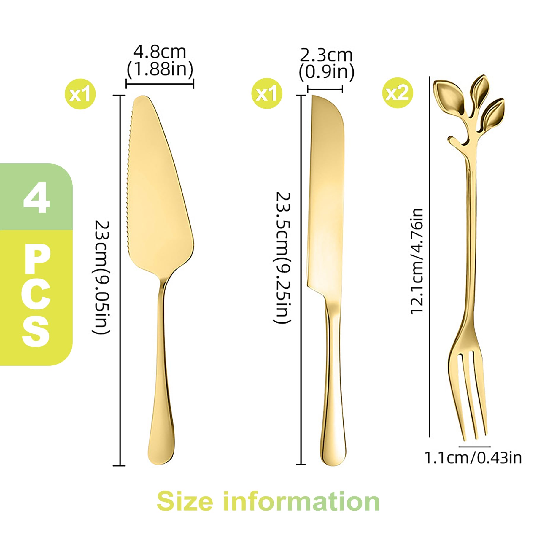 Hexalyao leaf forks accompanying the cake set product image