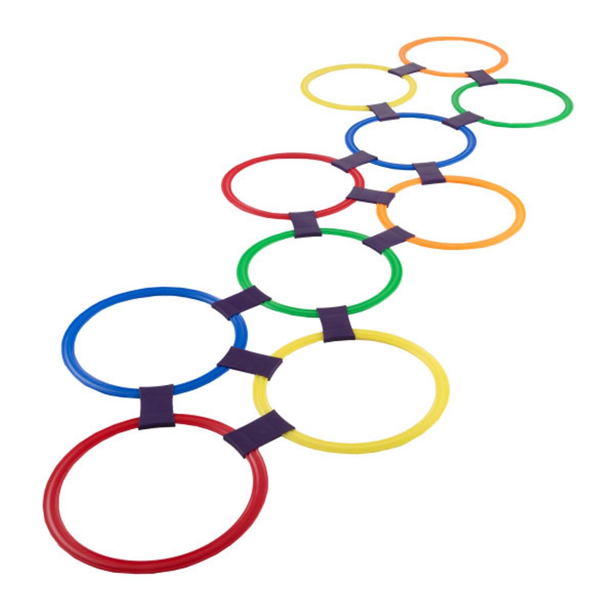 Hey Play Hopscotch Rings Game multicolored rings image
