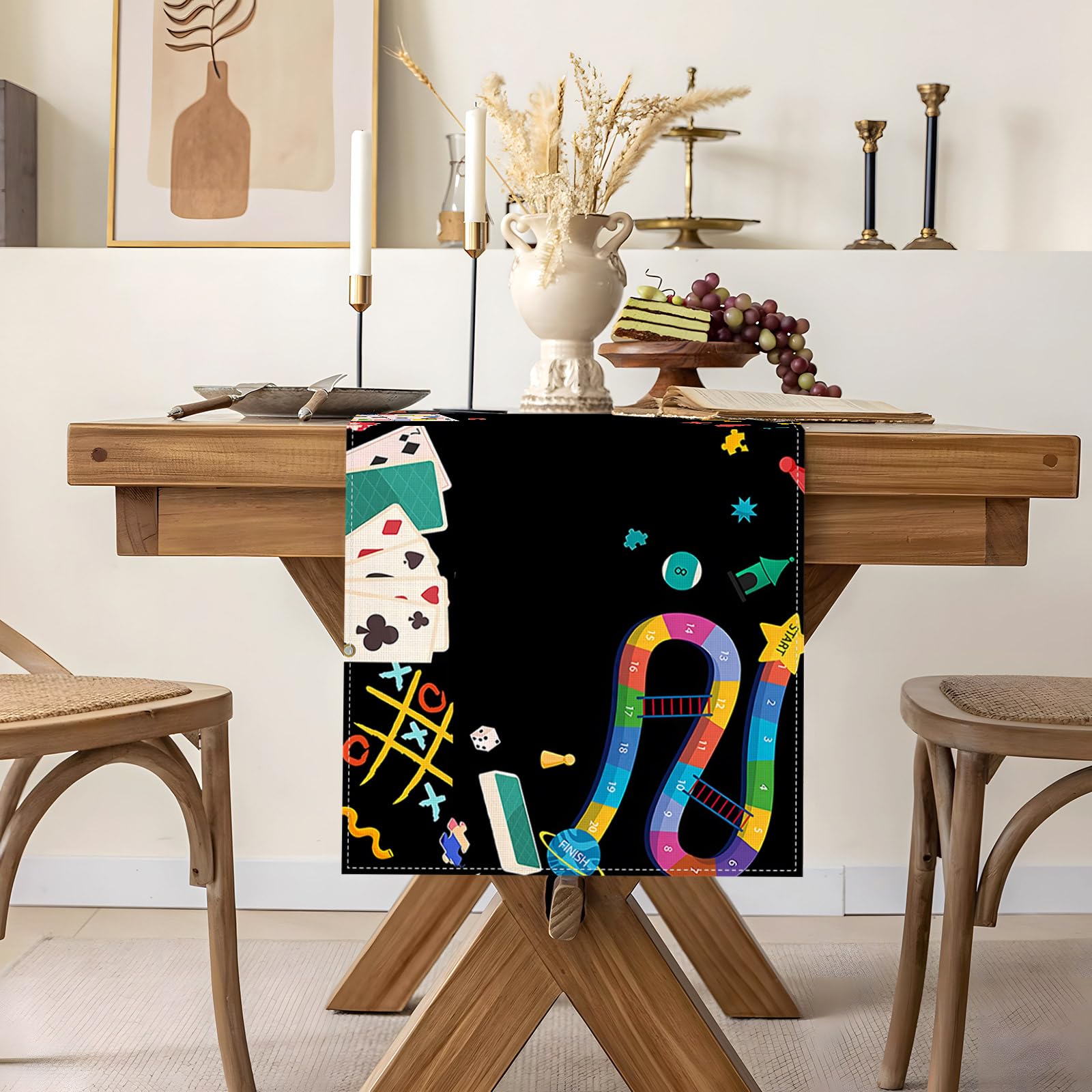 Polyester linen-like Heyfary table runner bright colors