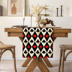 Poker table runner Heyfary for casino party decor