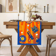 Heyfary Dart War Table Runner size 13 x 72 inches on a table