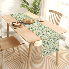 Green shamrock bow design Heyfary table runner