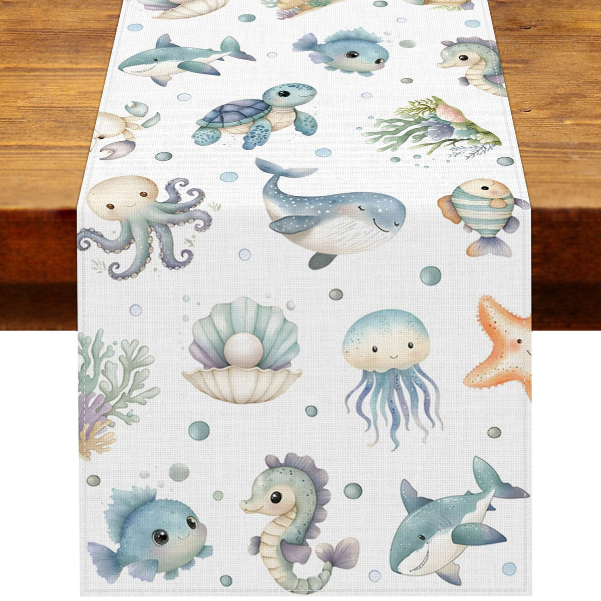 Heyfary Sea You Soon table runner 13 x 72 inches