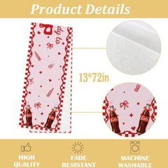 Linen-like polyester runner sturdy and reusable