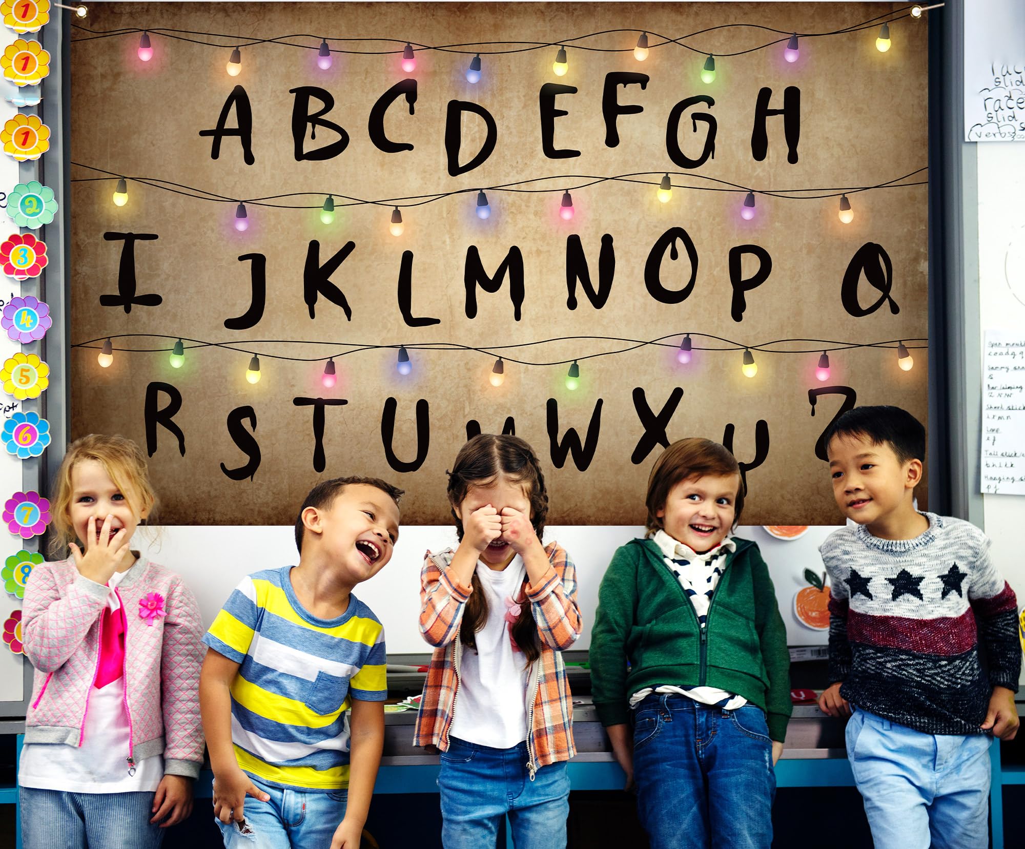 Heyfary Stranger Alphabet Light String Backdrop for Indoor and Outdoor Decoration