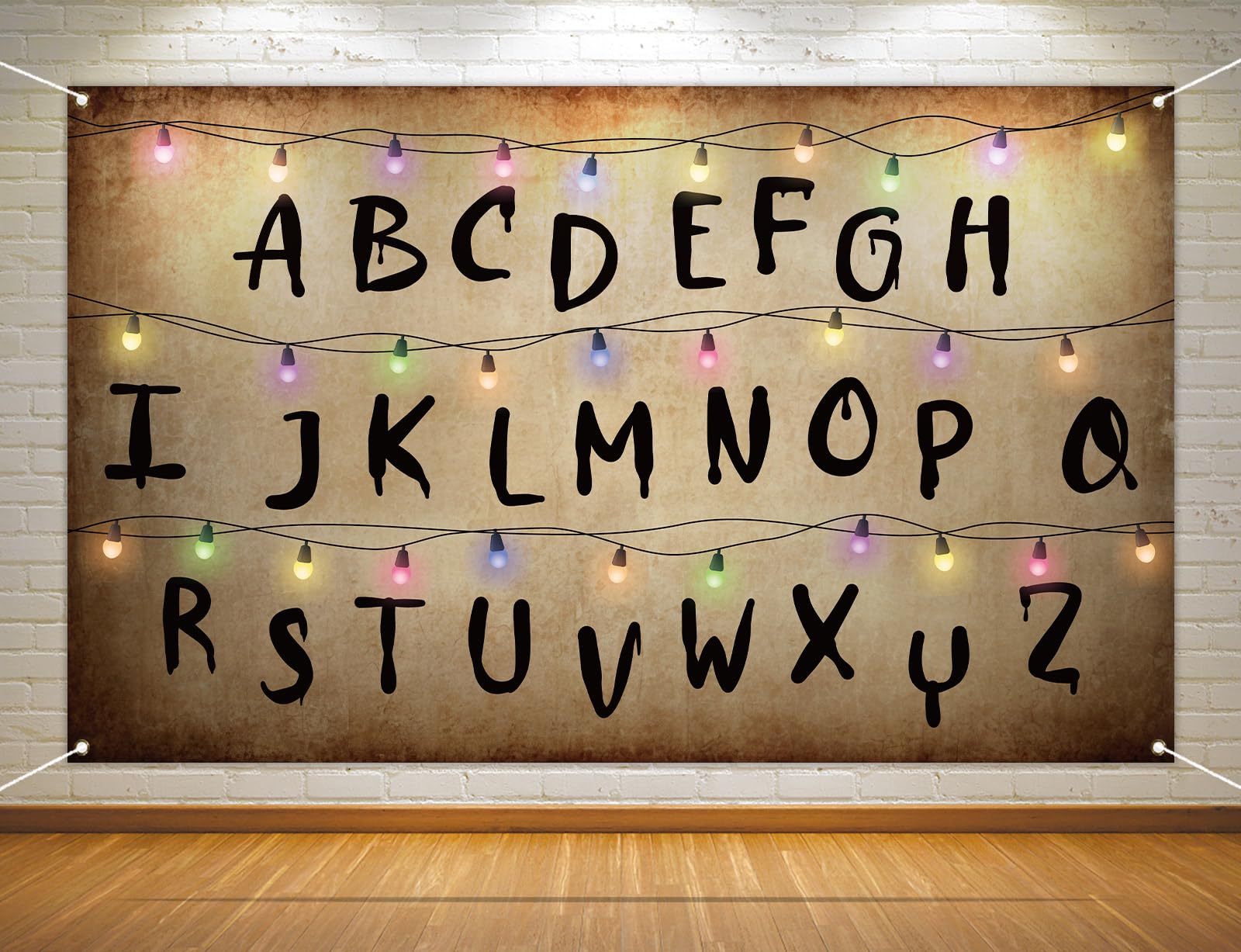 Heyfary Stranger Alphabet Light String Photo Booth Backdrop 110x180cm
