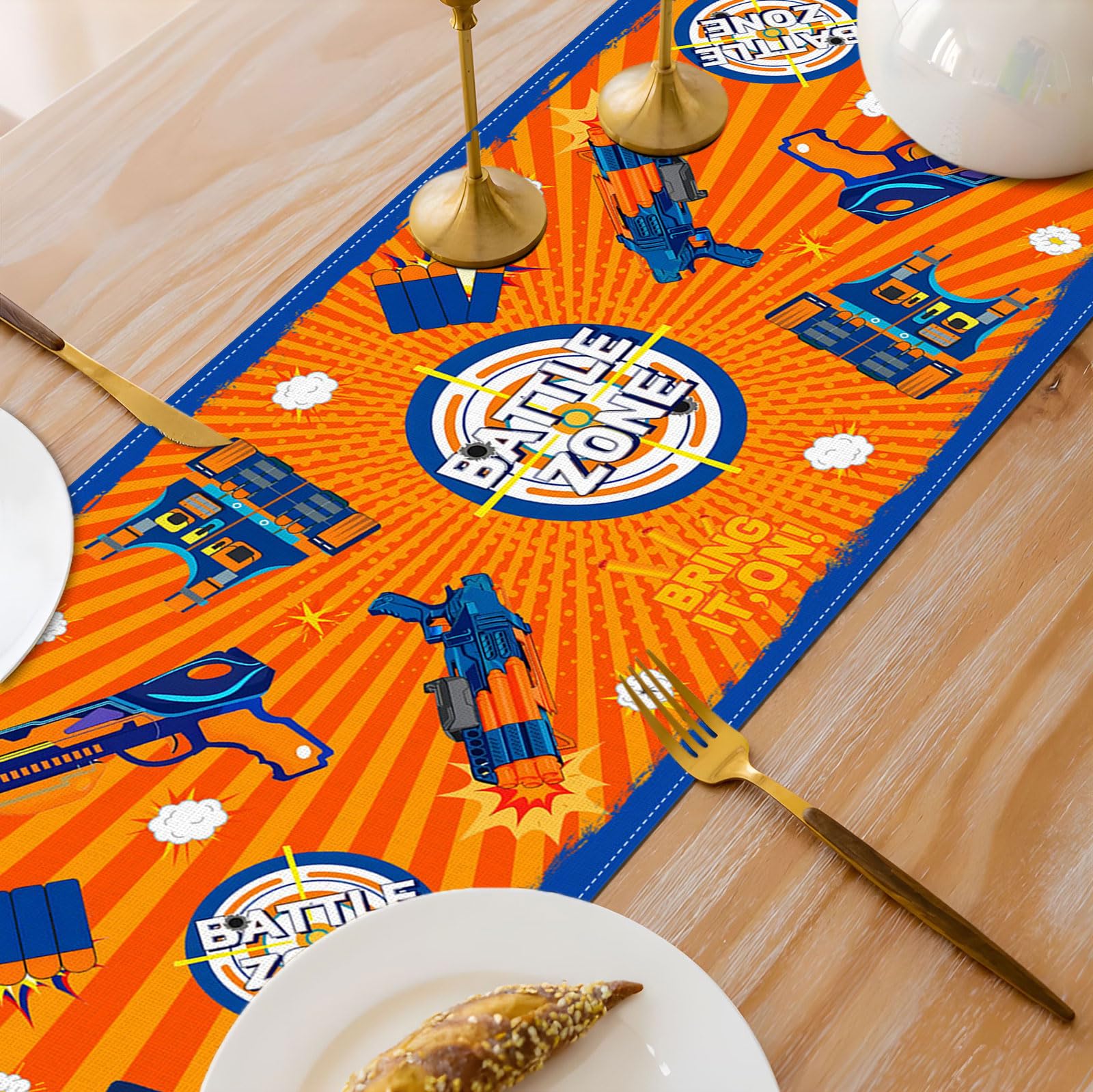 Table runner for indoor and outdoor dining setups