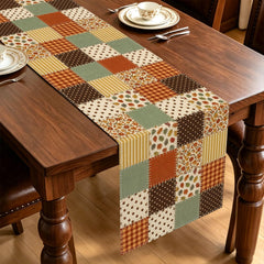 Heyfary Vintage Fall Patchwork Table Runner 13x72 inches