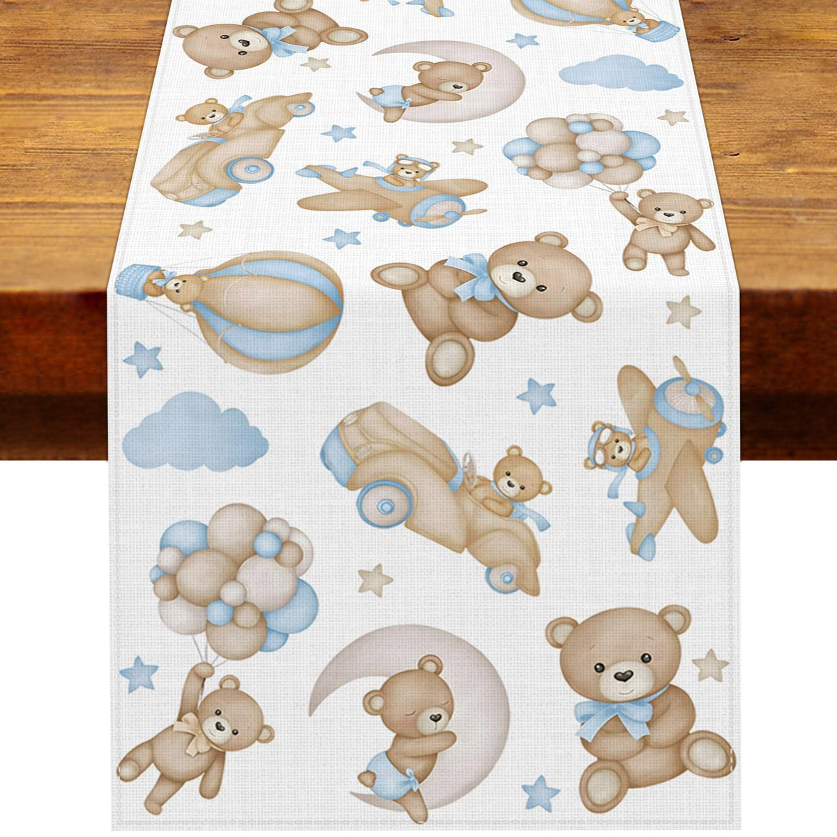 Heyfary We Can Bearly Wait table runner 13 x 72 inches