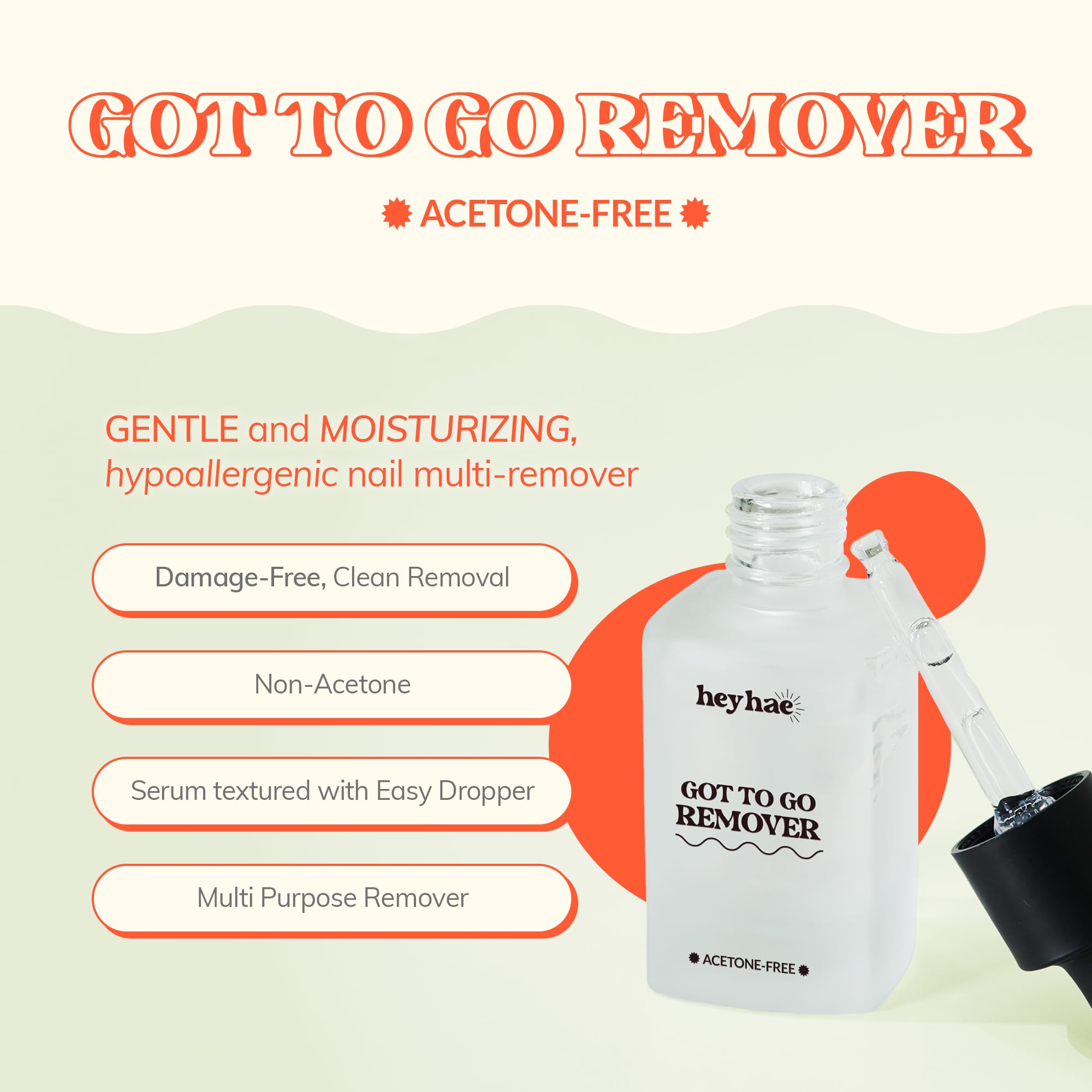 Heyhae 1.01 fl oz remover packaging