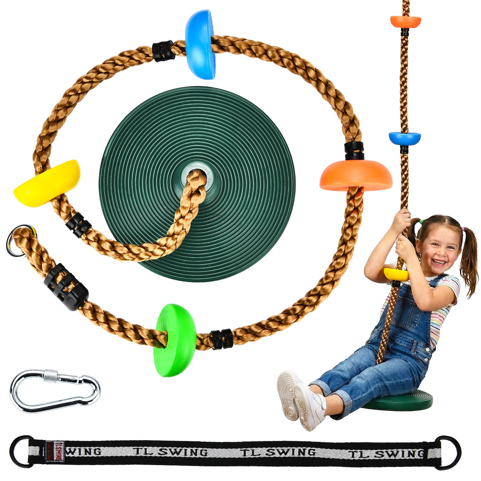 HeyZoo tree swing large disc and platforms setup