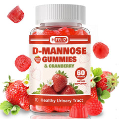 HFELIZ D Mannose with Cranberry Gummies 60 Count label