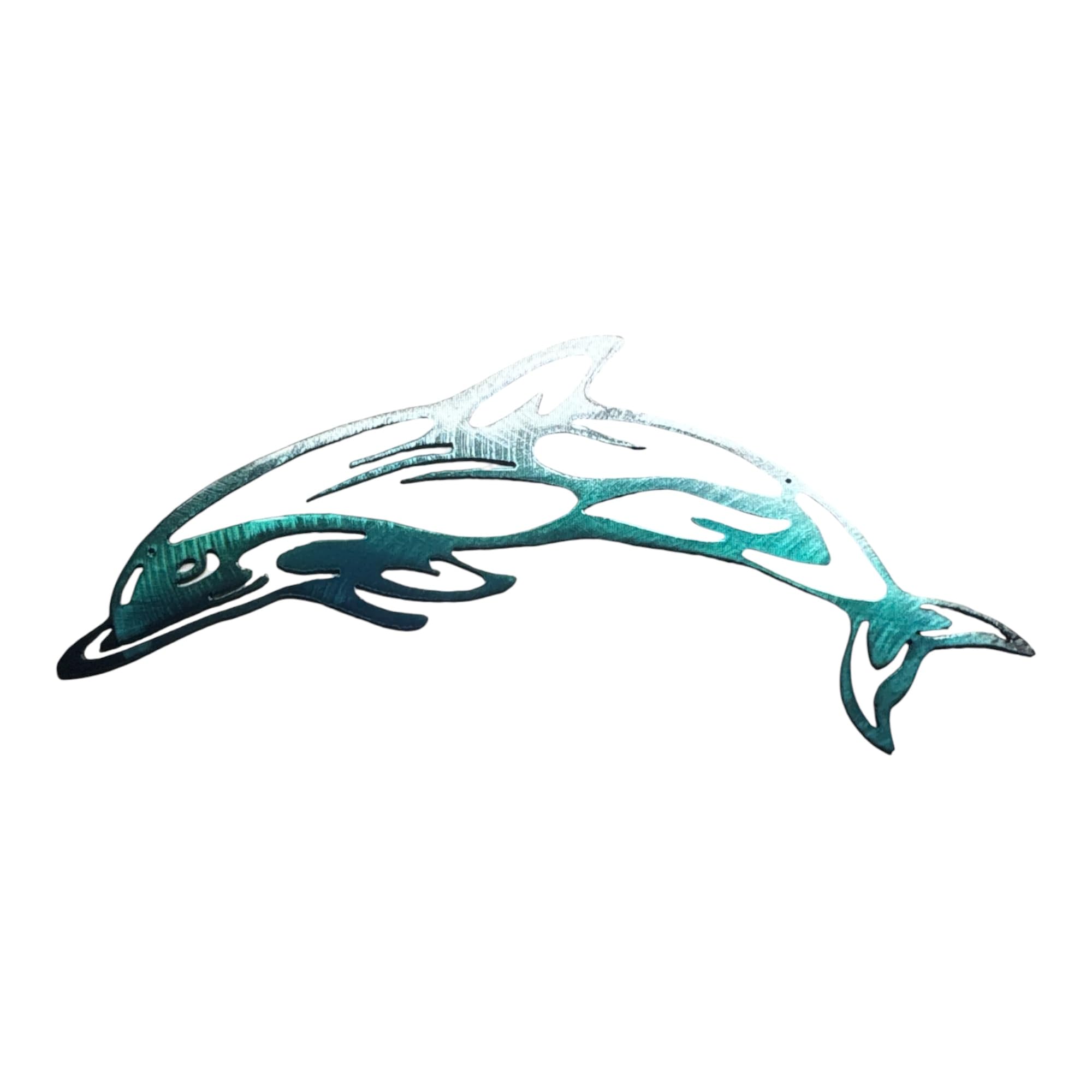 HG Artworks dolphin wall art accent 12x6.5 inch