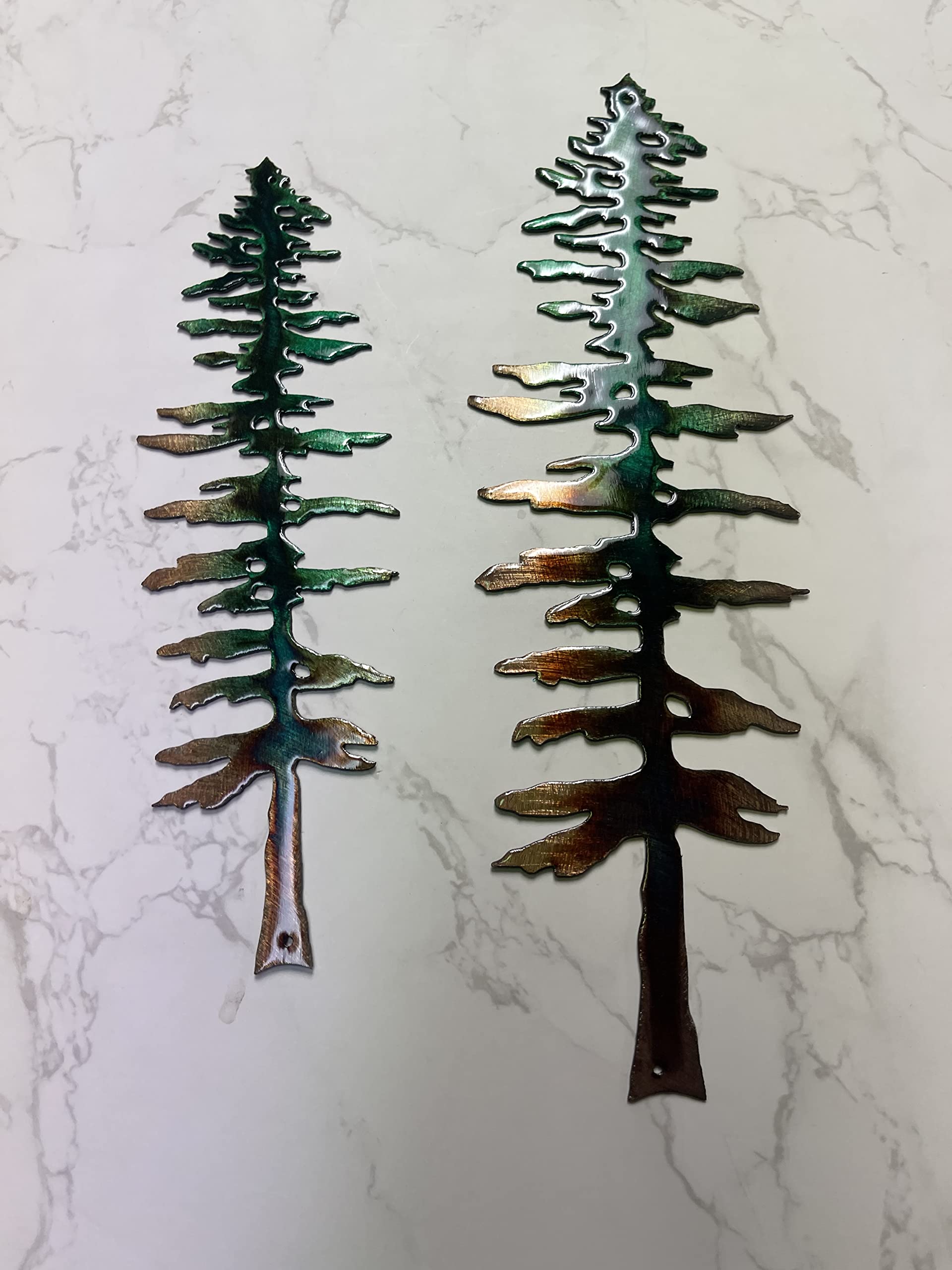 Two piece forest trees wall art set HG Artworks for walls or shelves