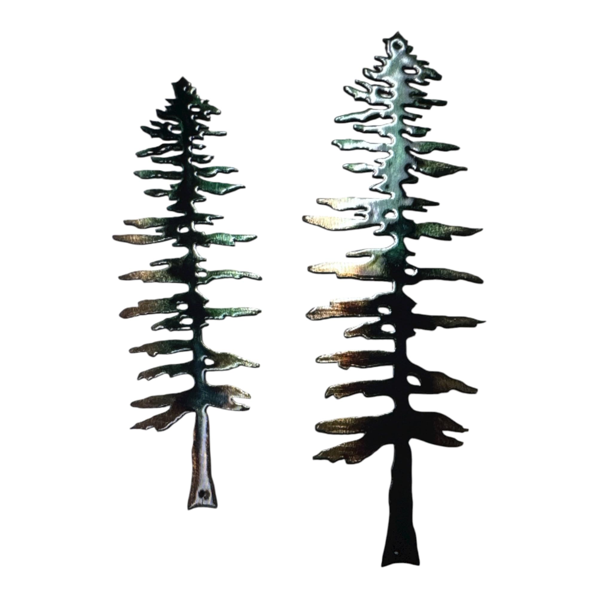 HG Artworks forest pine trees wall art copper finish for wall decor