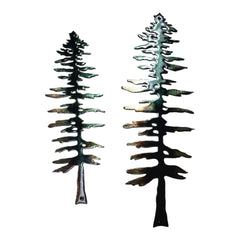 HG Artworks forest pine trees wall art copper finish for wall decor