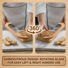 Bow shaped wooden bread knife design by HGTC