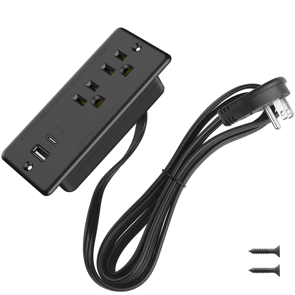 HHSOET furniture recessed power strip two outlets USB-C port
