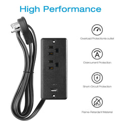PD 3.0 20W USB-C port on under-desk power strip