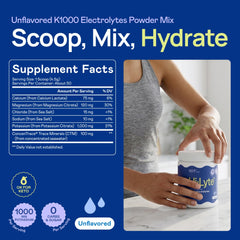 Unflavored electrolytes powder mix 50 servings Hi-Lyte