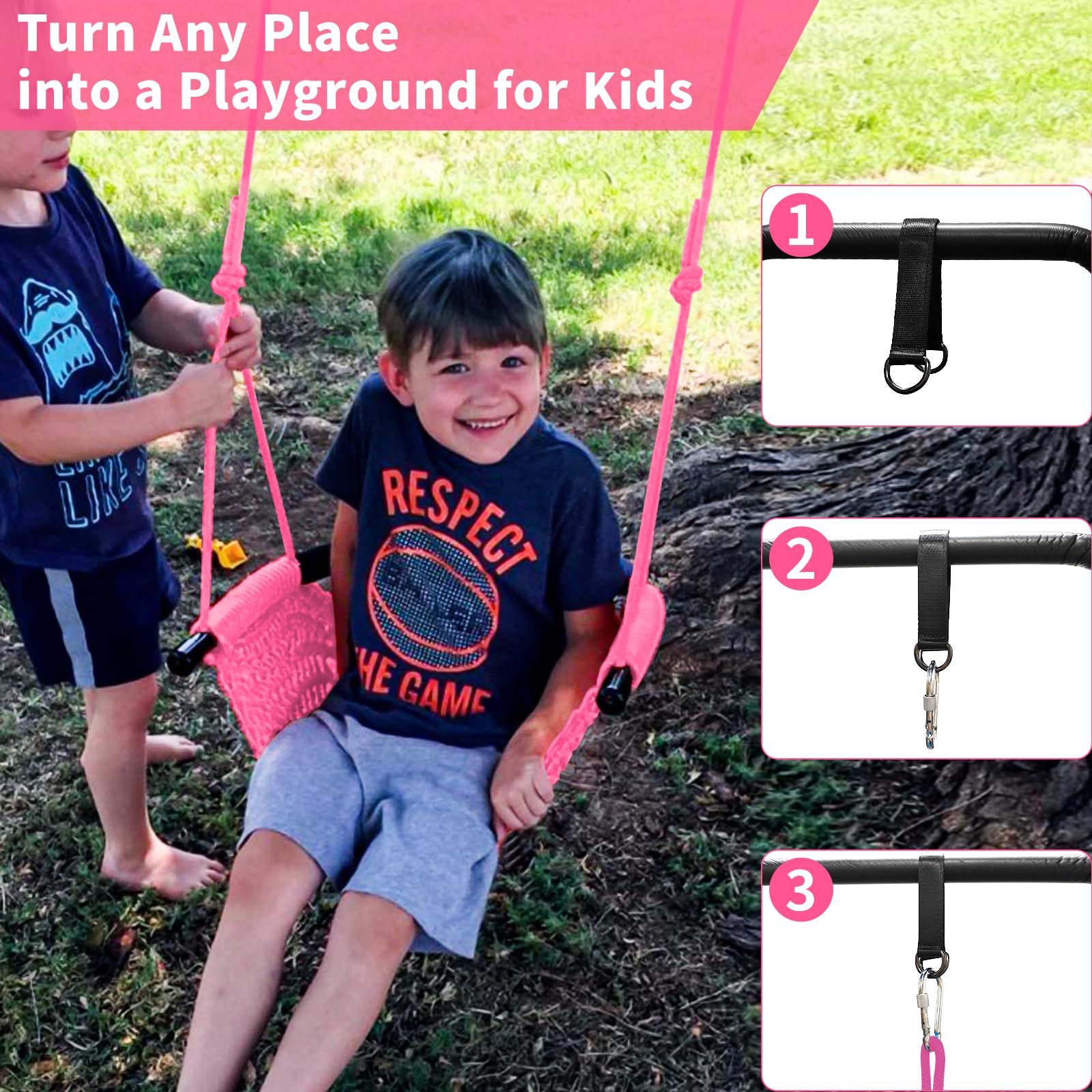 Hi-Na Tree Swing for Kids indoor and outdoor use versatile installation