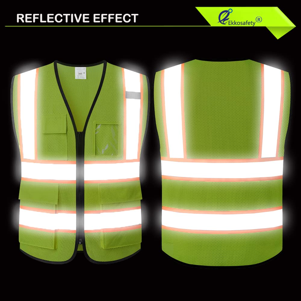 Hi vis construction vest for men and women