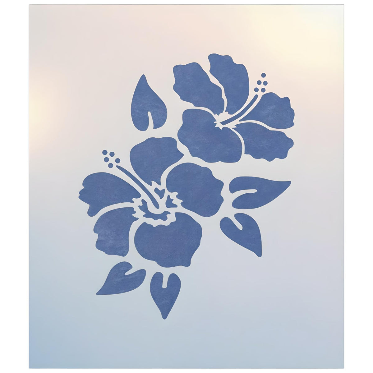Hibiscus Hawaiian Flower Stencil Template on durable Mylar