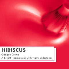 Hibiscus color Olive & June nail polish bottle label
