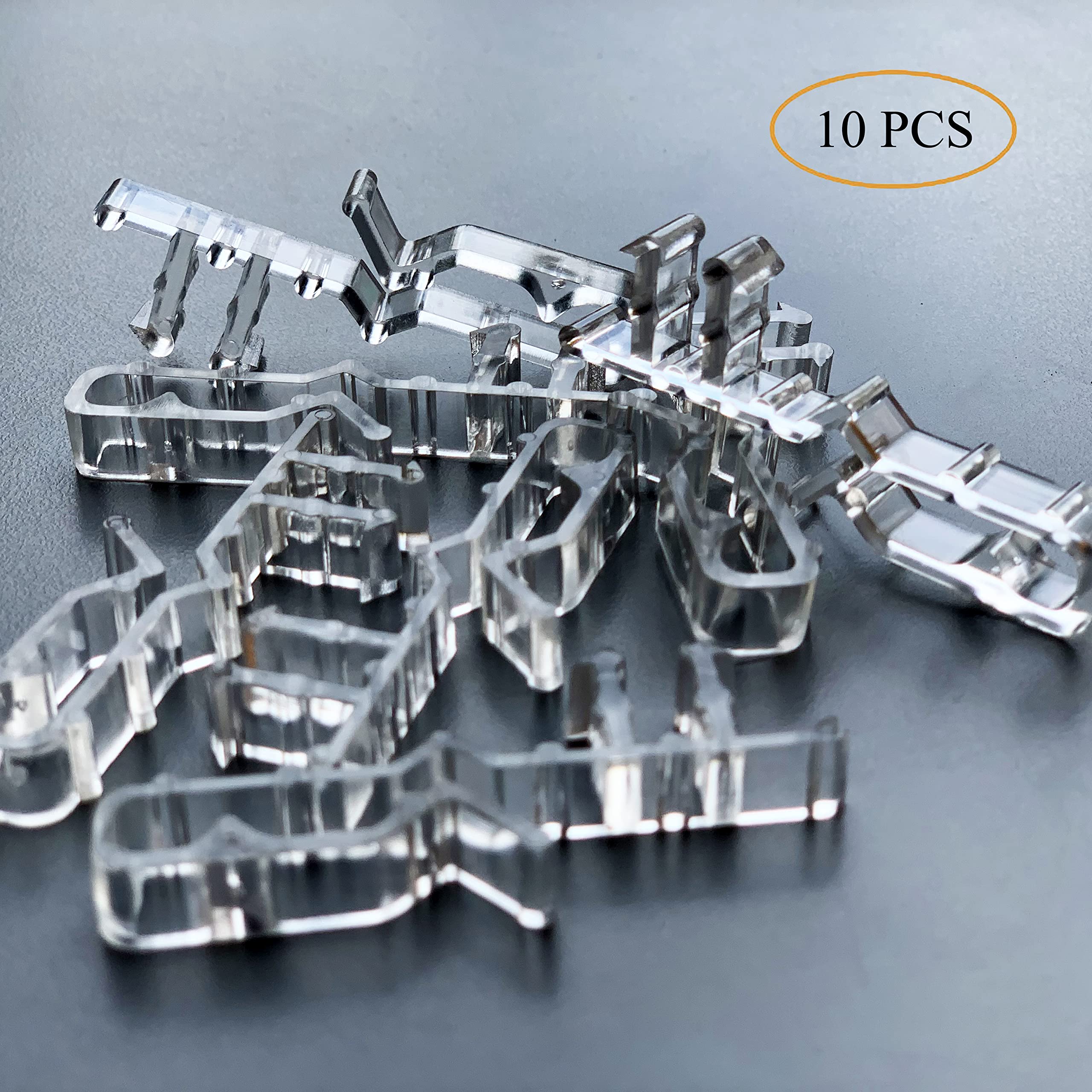 Hidden channel valance clips for blinds transparent