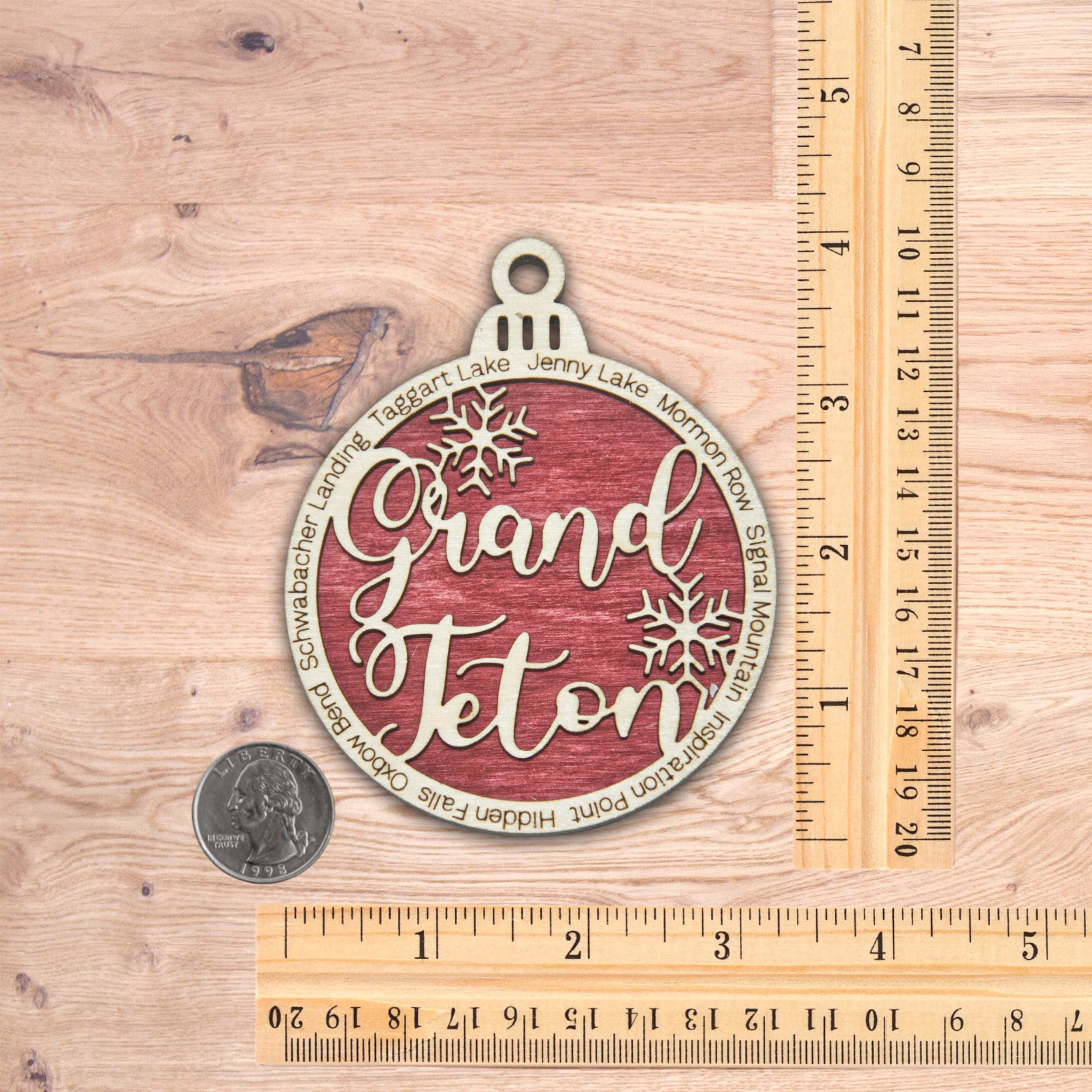 Hidden Falls landmark on Grand Teton ornament