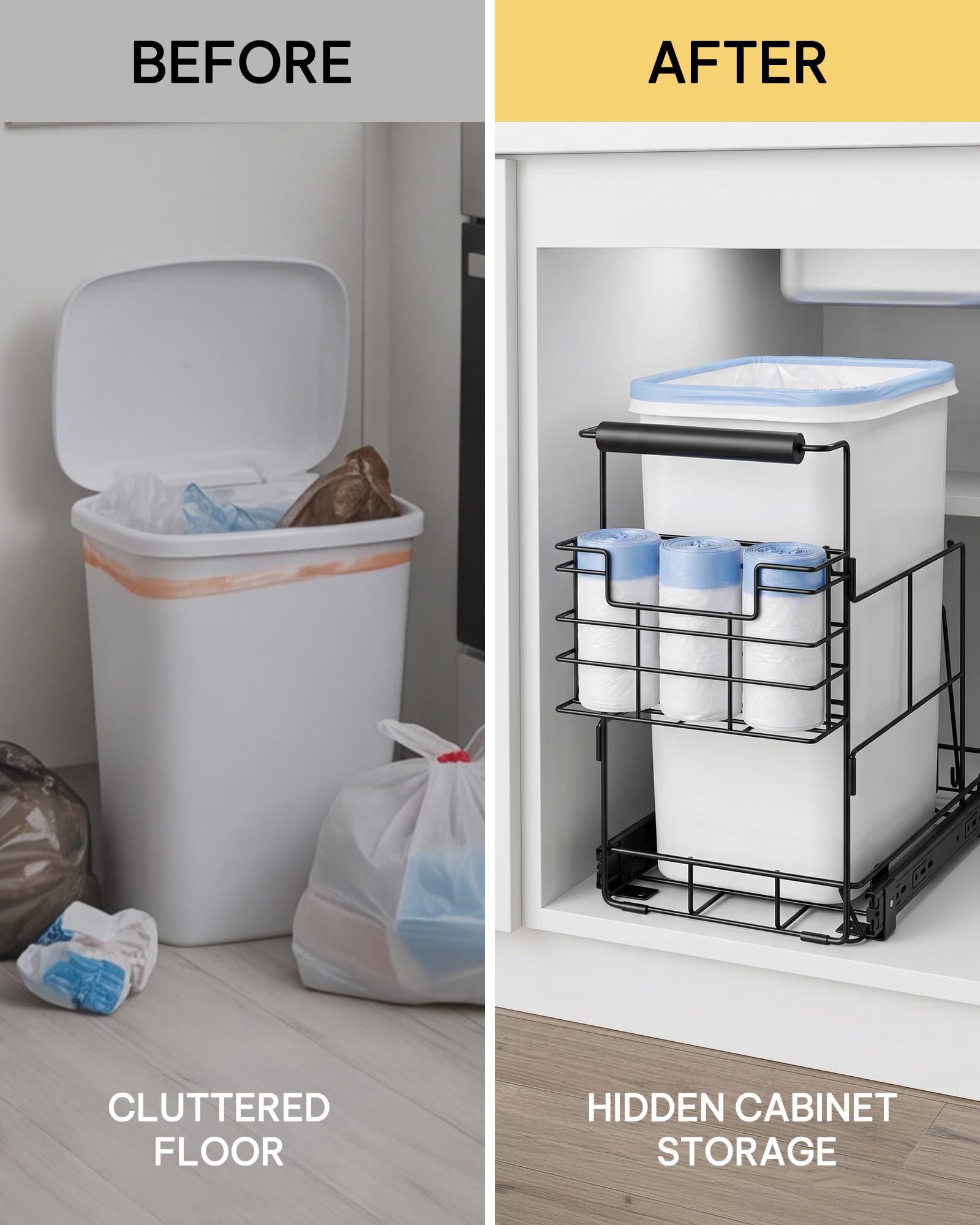 Easy installation for Bulado pull out trash can