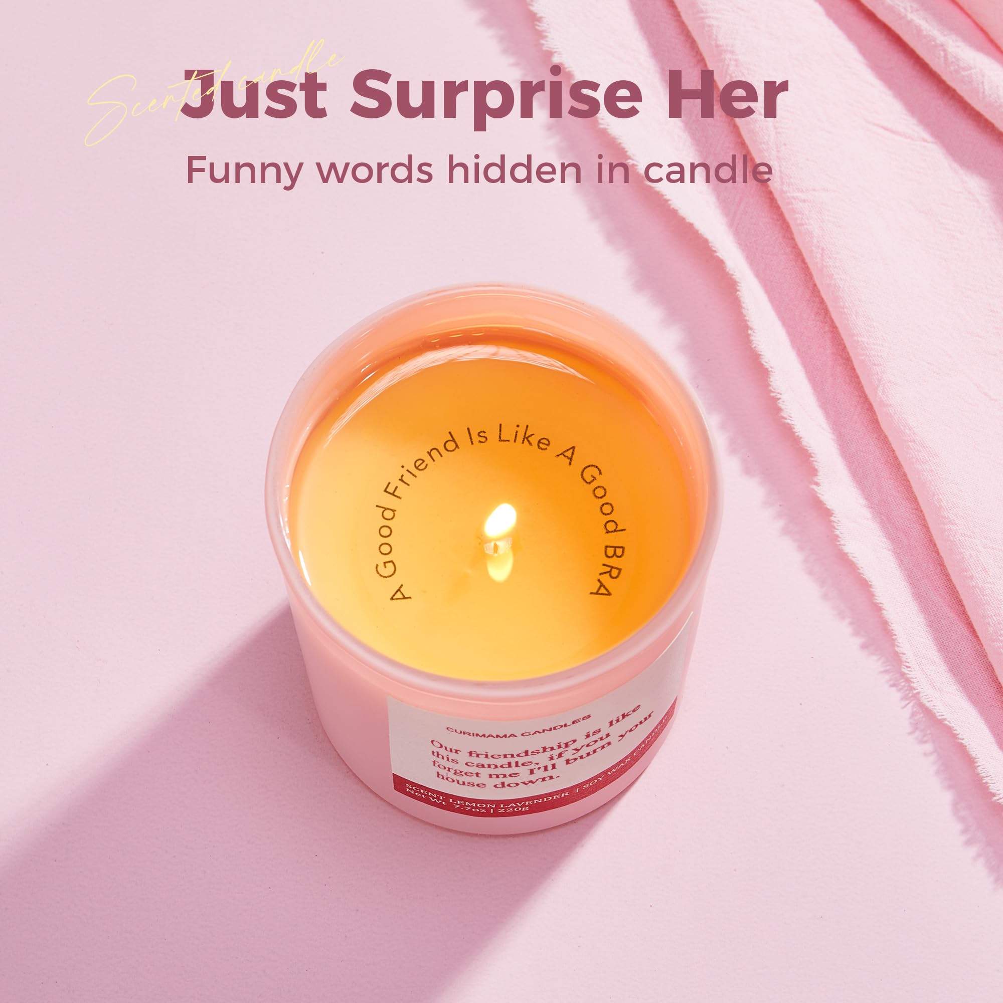 Hidden words candle design reveals messages alt text