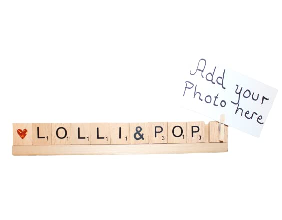 Hiding Place Boutique Lolli and Pop Frame handmade scrabble tiles