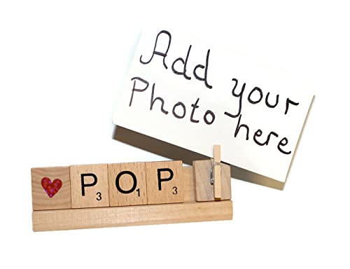 Hiding Place Boutique Handmade Pop Frame grandpa photo holder with red heart embellishment