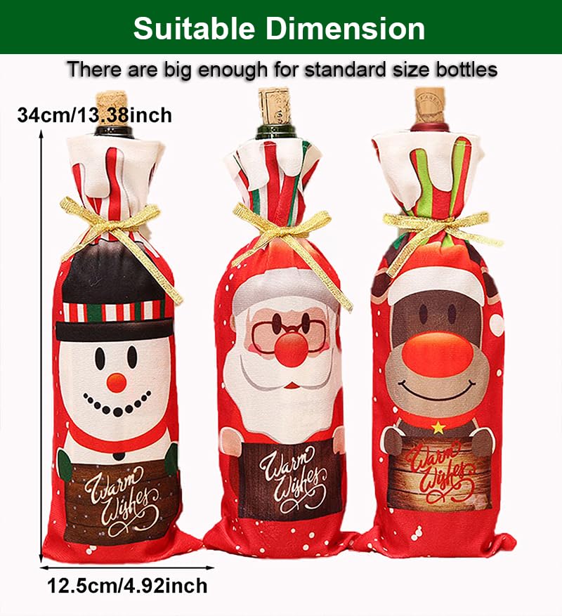 Wine bottle gift bag for holiday decor by Hiflyer