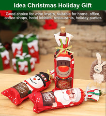 Hiflyer 3 pack Christmas wine bottle cover set with snowman pattern