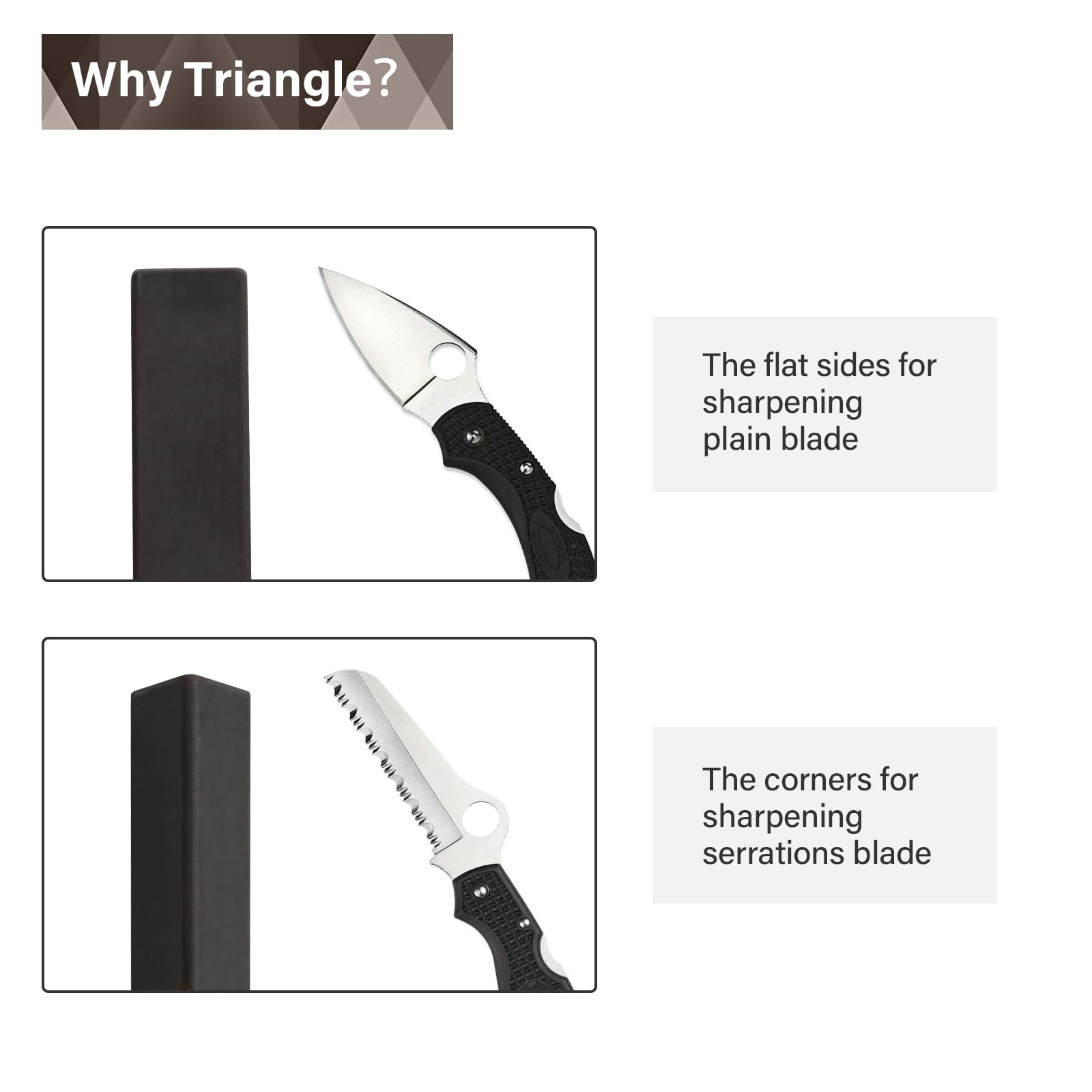 Aggressive sharpening stone pair for quick edge removal
