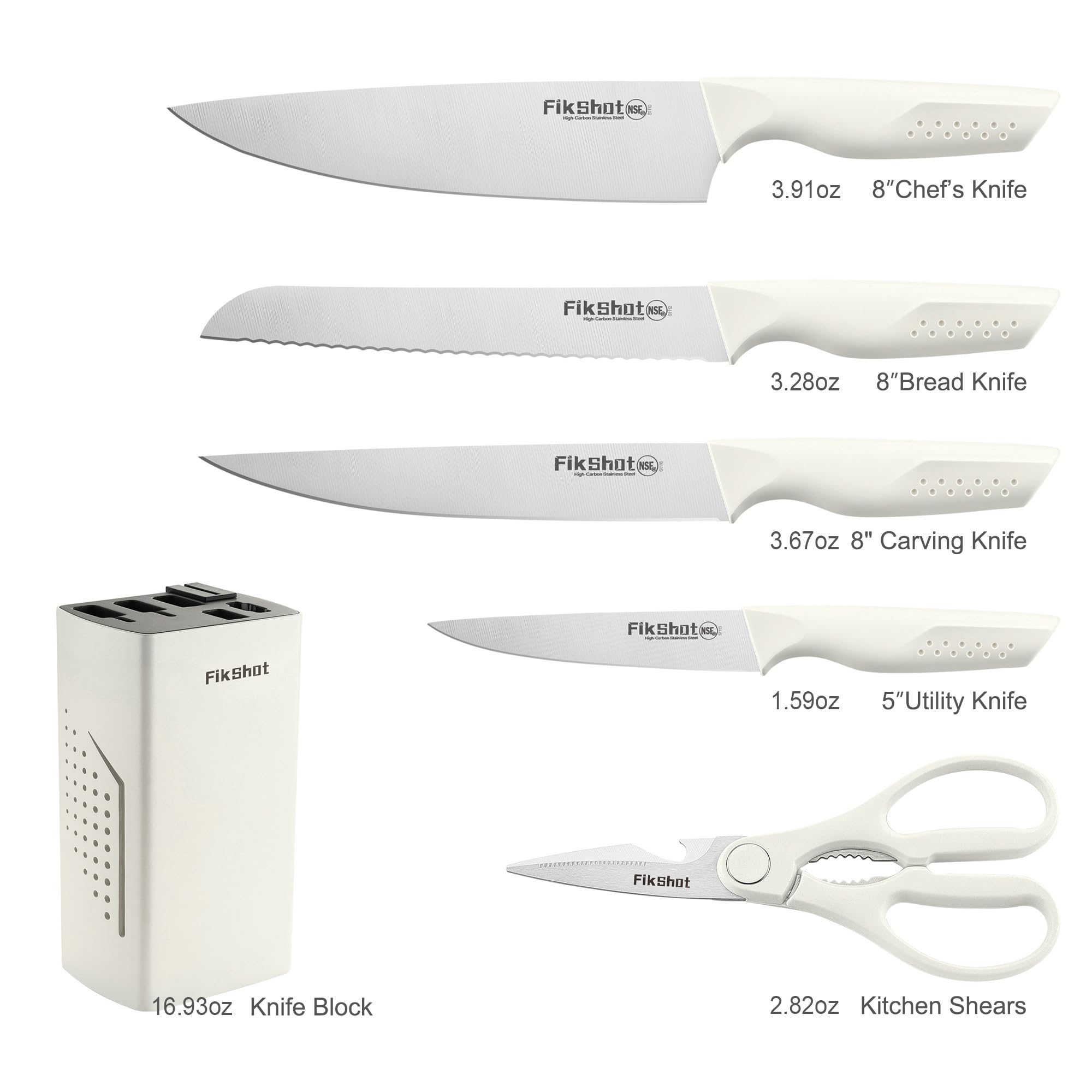 Utility knife and kitchen shears included