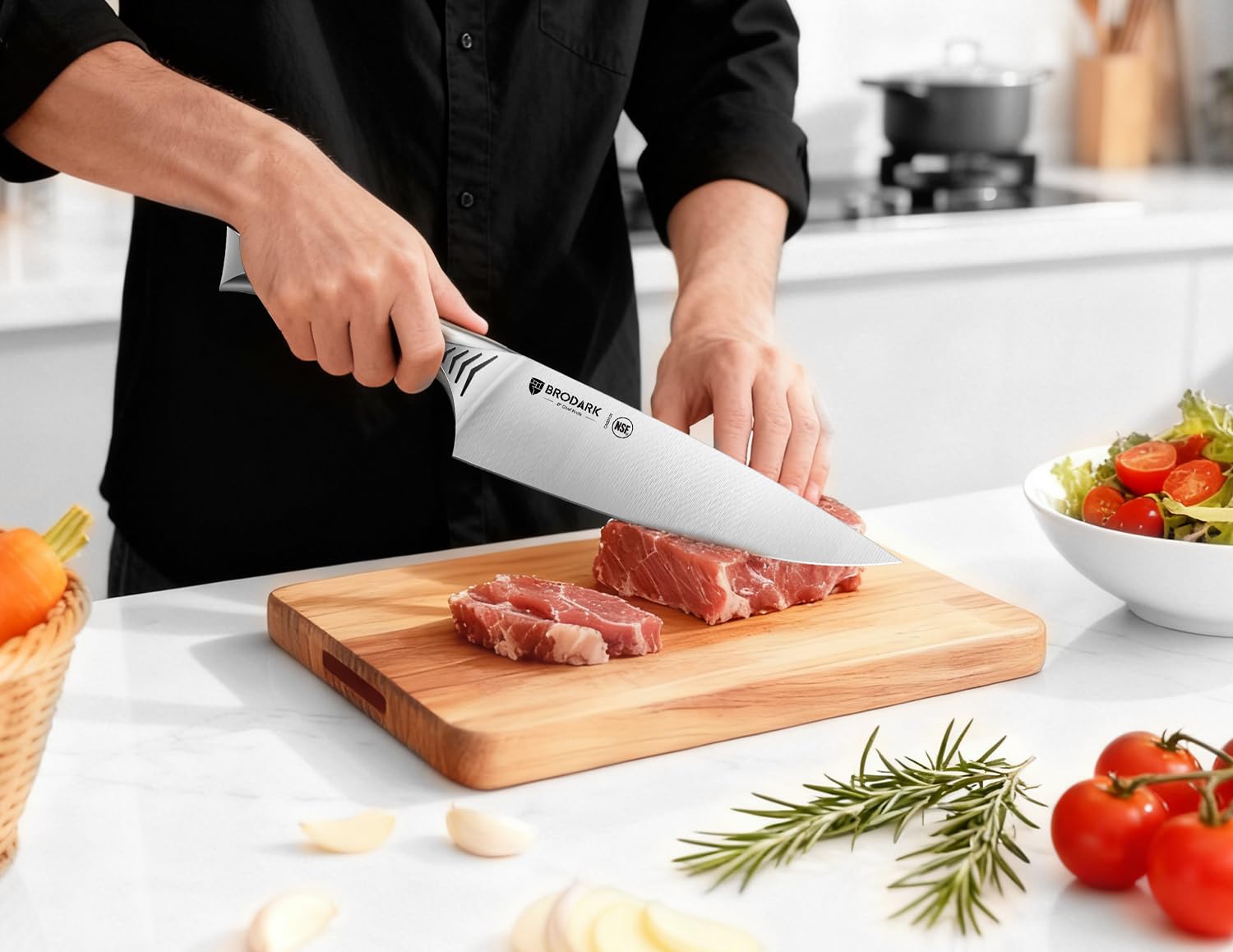 brodark shark series 7in santoku knife