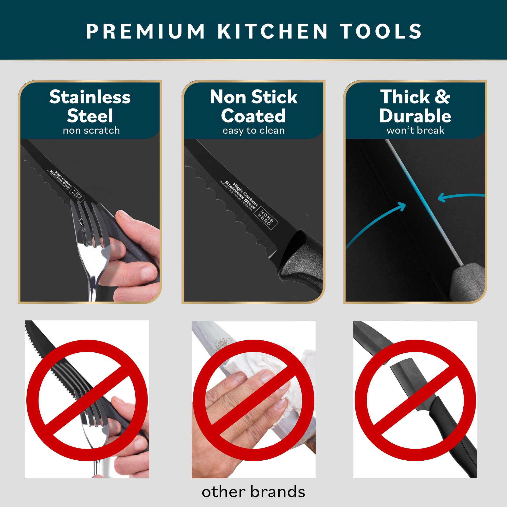 High carbon stainless steel tomato knife blade