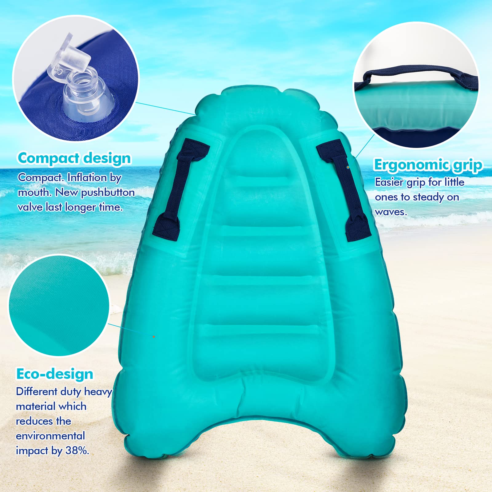 Beach safety theme inflatable surf board for summer