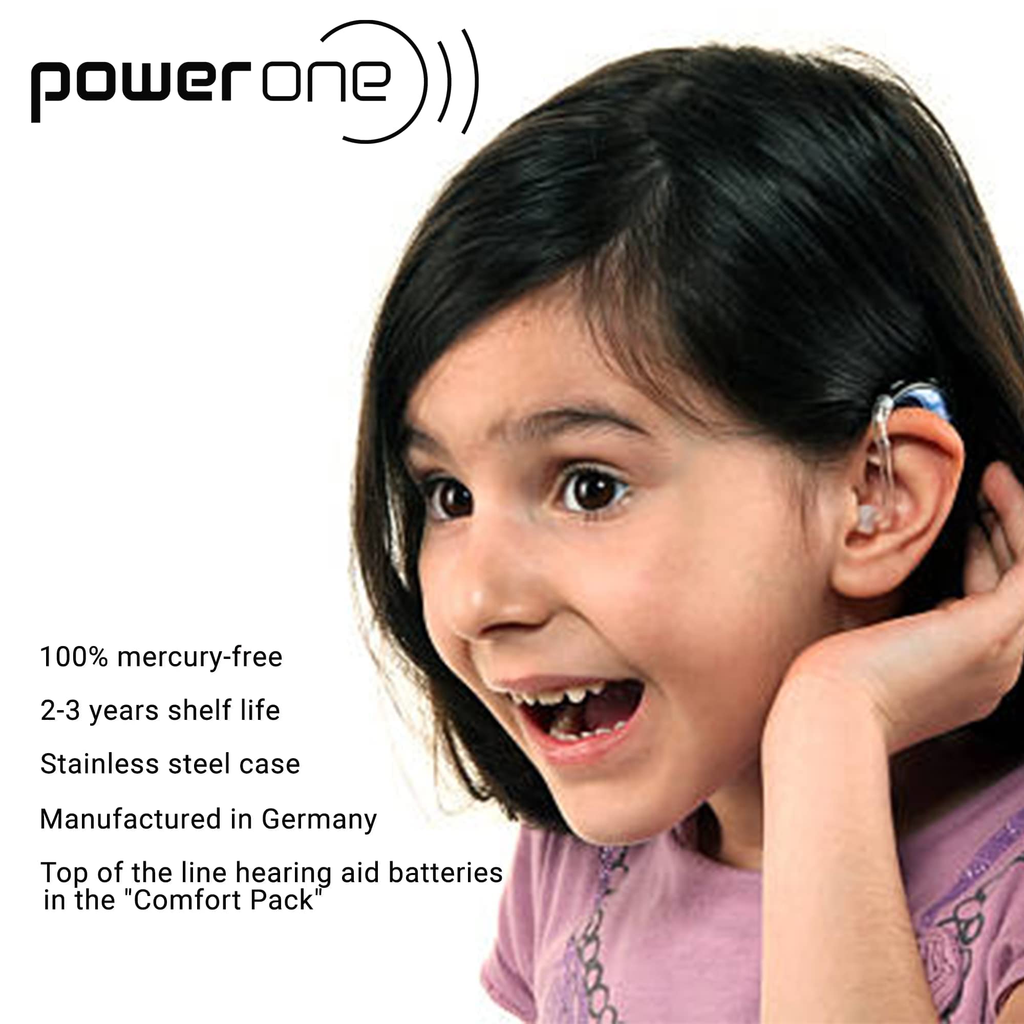 Long lasting Power One Cochlear Implant Batteries for everyday use
