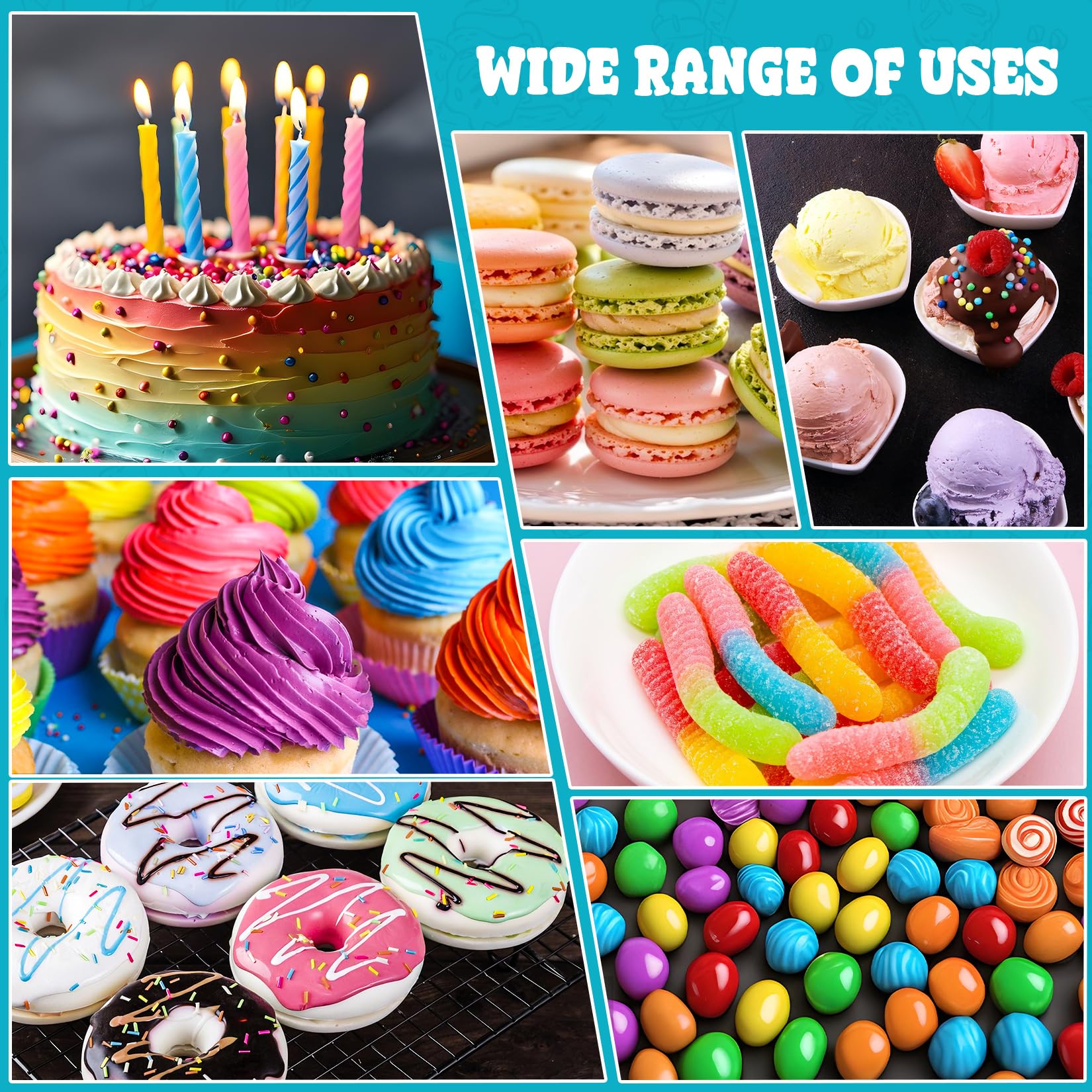 12 color oil based food coloring assortment for baking